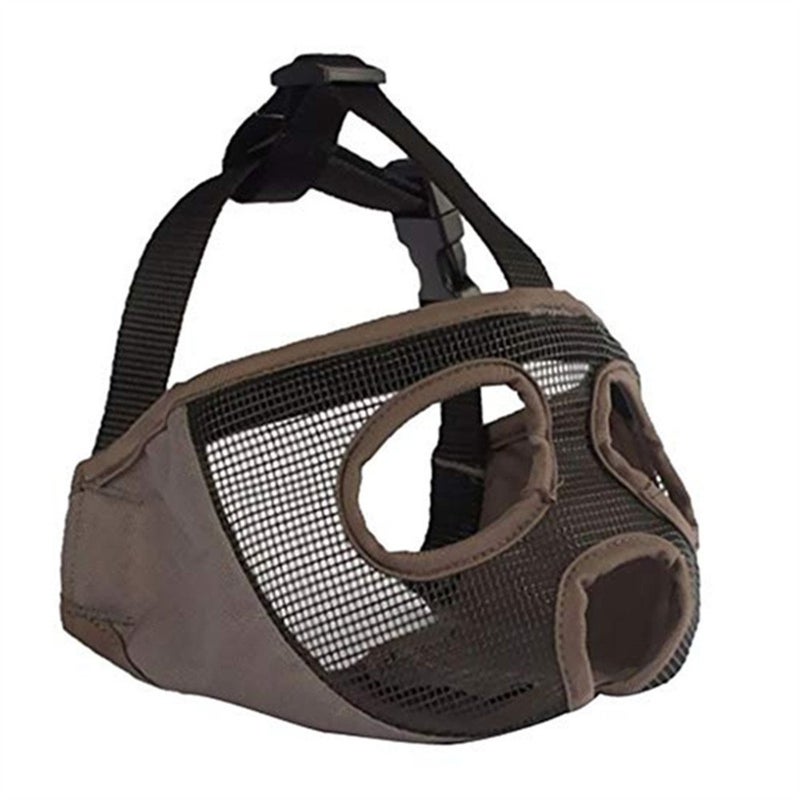 JYHY Short Snout Dog Muzzle- Adjustable Breathable Mesh Bulldog Muzzle for Biting Chewing Licking Grooming Dog Mask,Grey(Eyehole) XL - Image 2